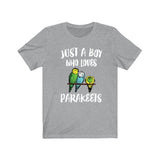 Just A Boy Who Loves Parakeets Shirt, Budgie Lover Shirt, Budgie Shirt, Budgie Gift, Animal Adult Kids T-Shirt Image 3