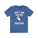 Just A Boy Who Loves Pelicans Shirt, Pelican Lover Shirt, Birding Shirt, Pelican Lover, Animal Adult Kids Shirt Image 3