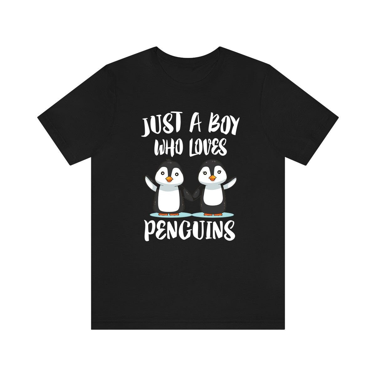 Just A Boy Who Loves Penguins Shirt, Penguin Lover Shirt, Birding Shirt, Penguin Lover, Animal Adult Kids Shirt Image 2