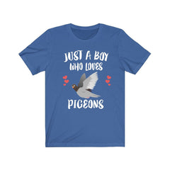 Just A Boy Who Loves Pigeons Shirt, Pigeon Lover Shirt, Birding Shirt, Pigeon Lover, Animal Adult Kids Shirt Image 2