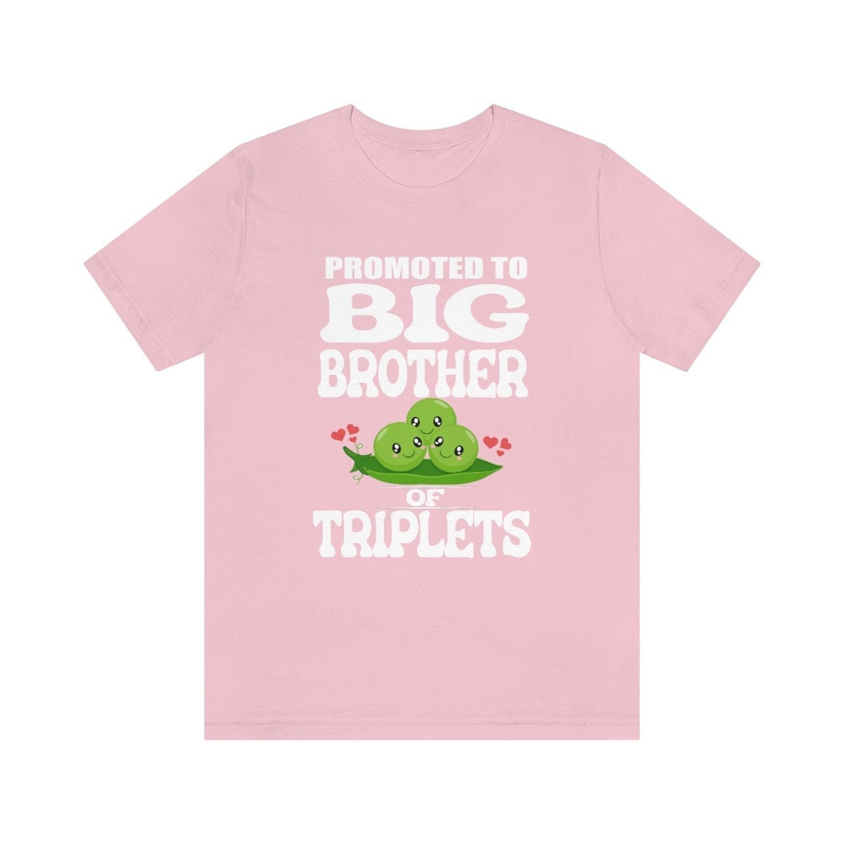 Promoted To Big Brother Of Triplets Shirt, Big Brother Of Triplets Gift, Big Brother Of Triplets T-Shirt Pregnancy Announcement Peas Shirt Image 4