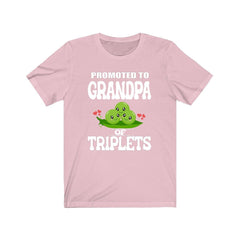 Promoted To Grandpa Of Triplets Shirt - grandpa of triplets design