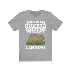 This Is My Human Costume I'm Really A Lemming Shirt - lemming print design