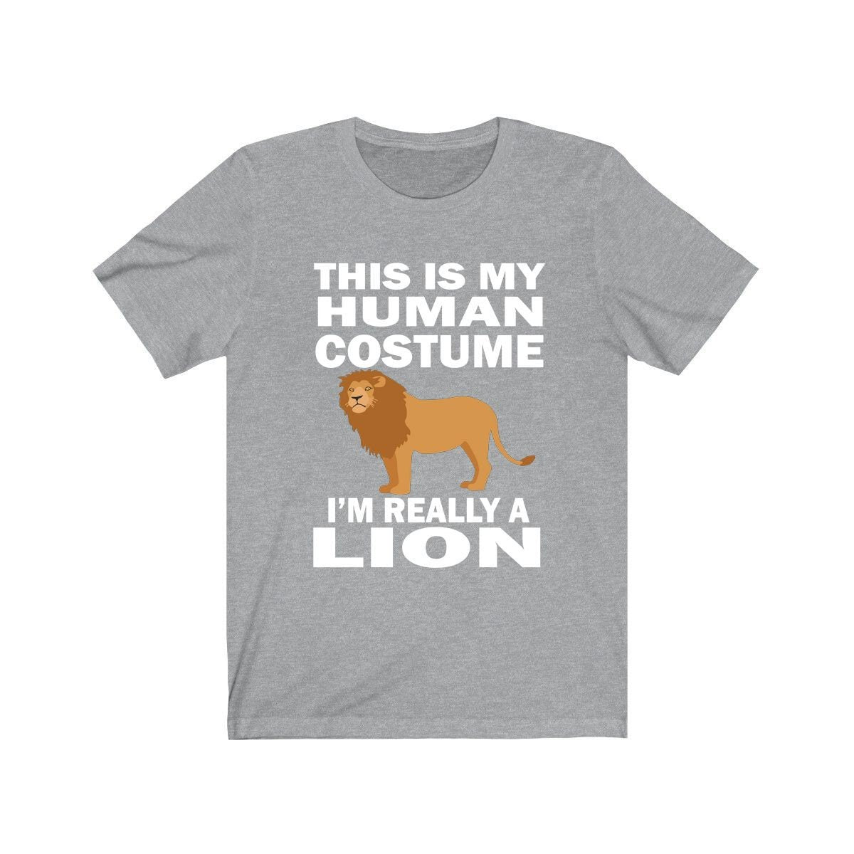 This Is My Human Costume I'm Really A Lion Shirt, Lion Lover Shirt, Lion Shirt, Lion Funny Gift, Animal Adult Kids Shirt Image 3