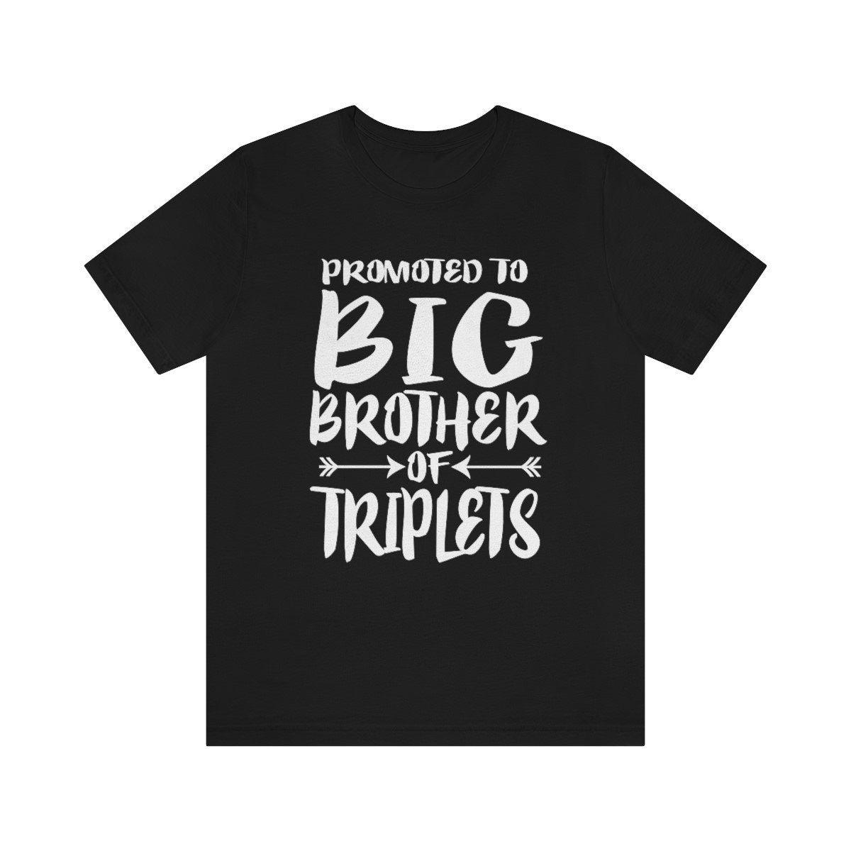 Promoted To Big Brother Of Triplets Shirt, Big Brother Of Triplets Gift, Big Brother Of Triplets T-Shirt Pregnancy Announcement Shirt Image 2