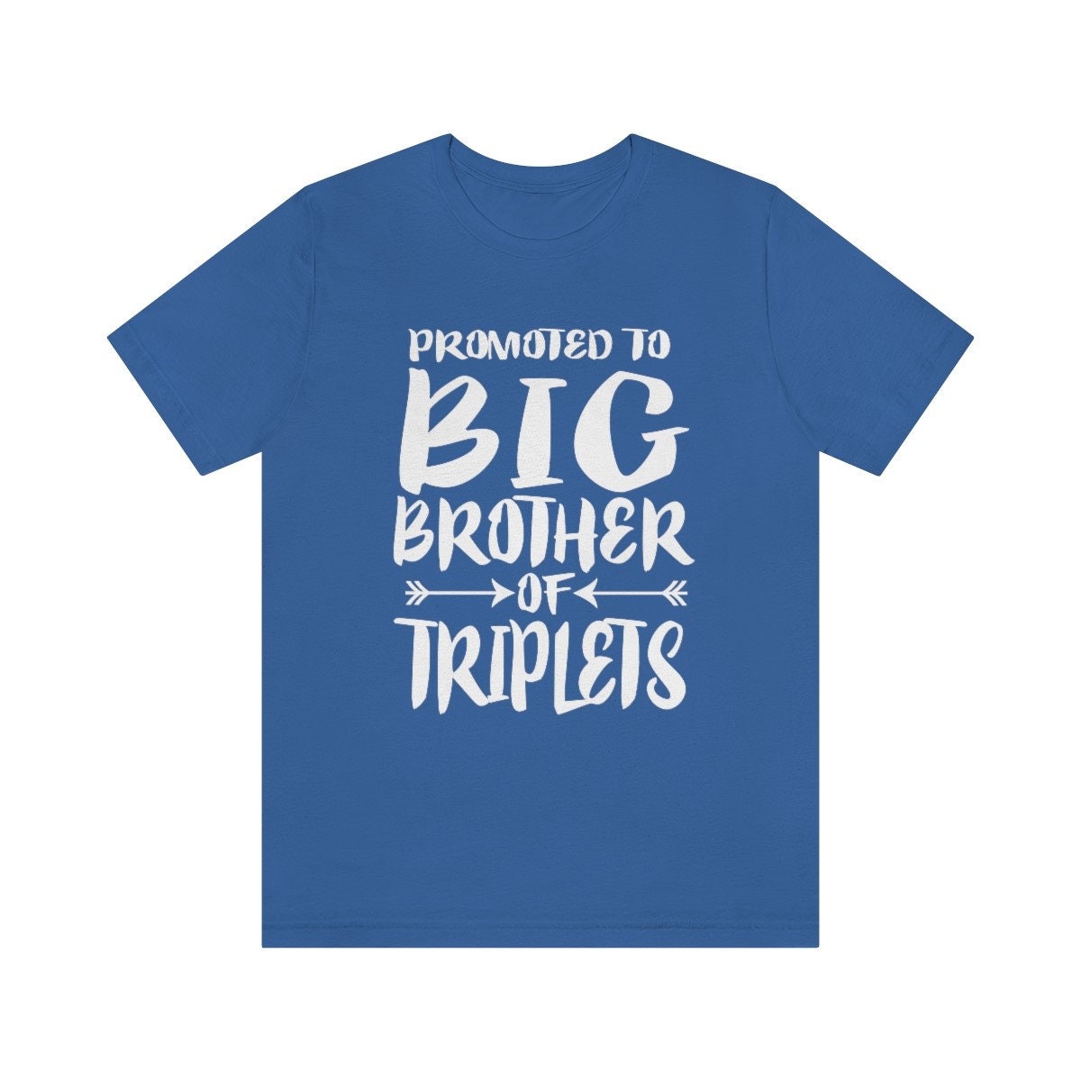 Promoted To Big Brother Of Triplets Shirt, Big Brother Of Triplets Gift, Big Brother Of Triplets T-Shirt Pregnancy Announcement Shirt Image 1
