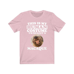 This Is My Human Costume I'm Really A Macaque Shirt - macaque print design