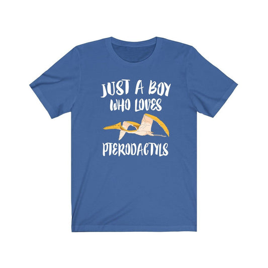 Just a boy who loves pterodactyls flying Jurassic pterosaur tee