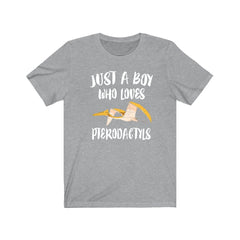 Just a boy who loves pterodactyls flying Jurassic pterosaur tee