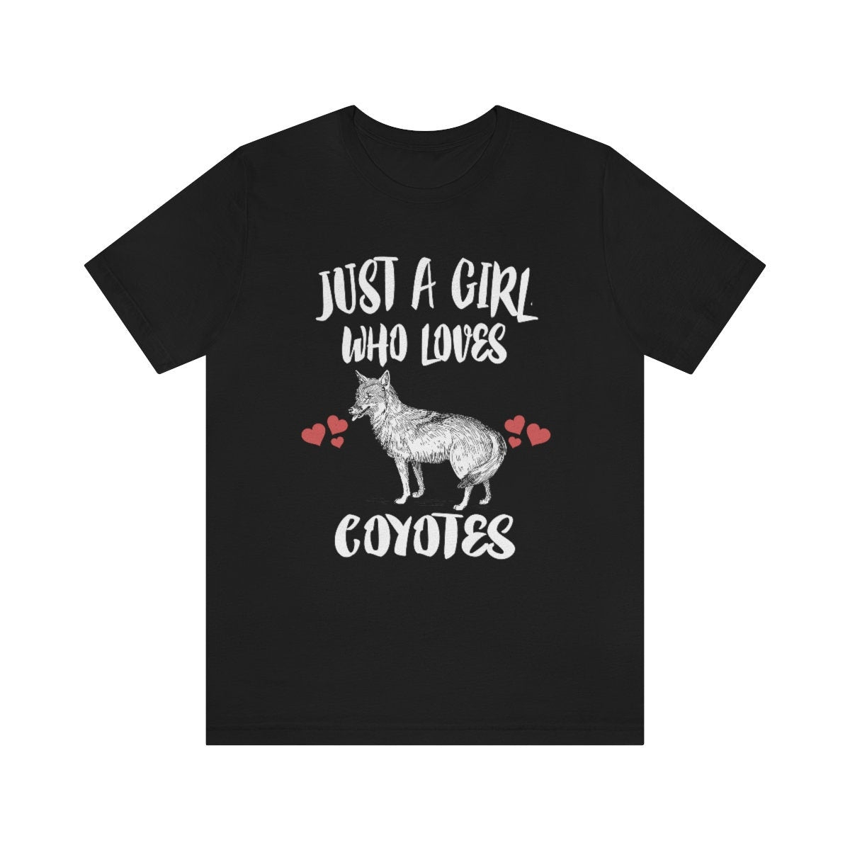 Just A Girl Who Loves Coyotes Shirt, Coyote Shirt, Coyote Lover Gift Animal Lover Adult Toddler Infant Kids Gift T-Shirt Image 4