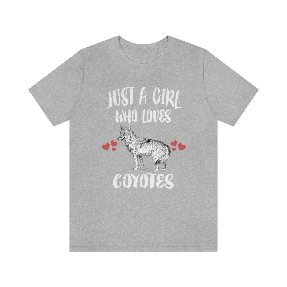Just A Girl Who Loves Coyotes Shirt, Coyote Shirt, Coyote Lover Gift Animal Lover Adult Toddler Infant Kids Gift T-Shirt Image 3