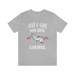 Just A Girl Who Loves Coyotes Shirt - coyote print design