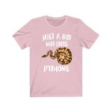 Just A Boy Who Loves Pythons Snakes Shirt, Python Lover Shirt, Python Shirt, Snake Lover Gift, Animal Shirt Image 4