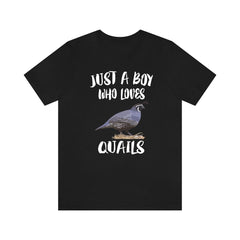 Just A Boy Who Loves Quails Birds Shirt - quail print design