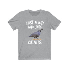 Just A Boy Who Loves Quails Birds Shirt - quail print design
