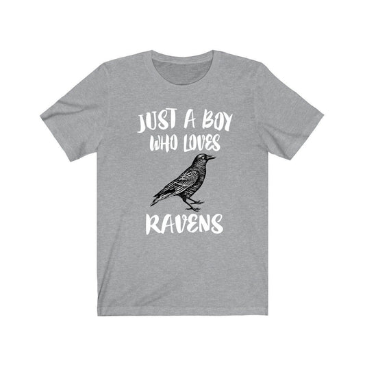 Just a boy who loves ravens mythological intelligent corvid bird tee
