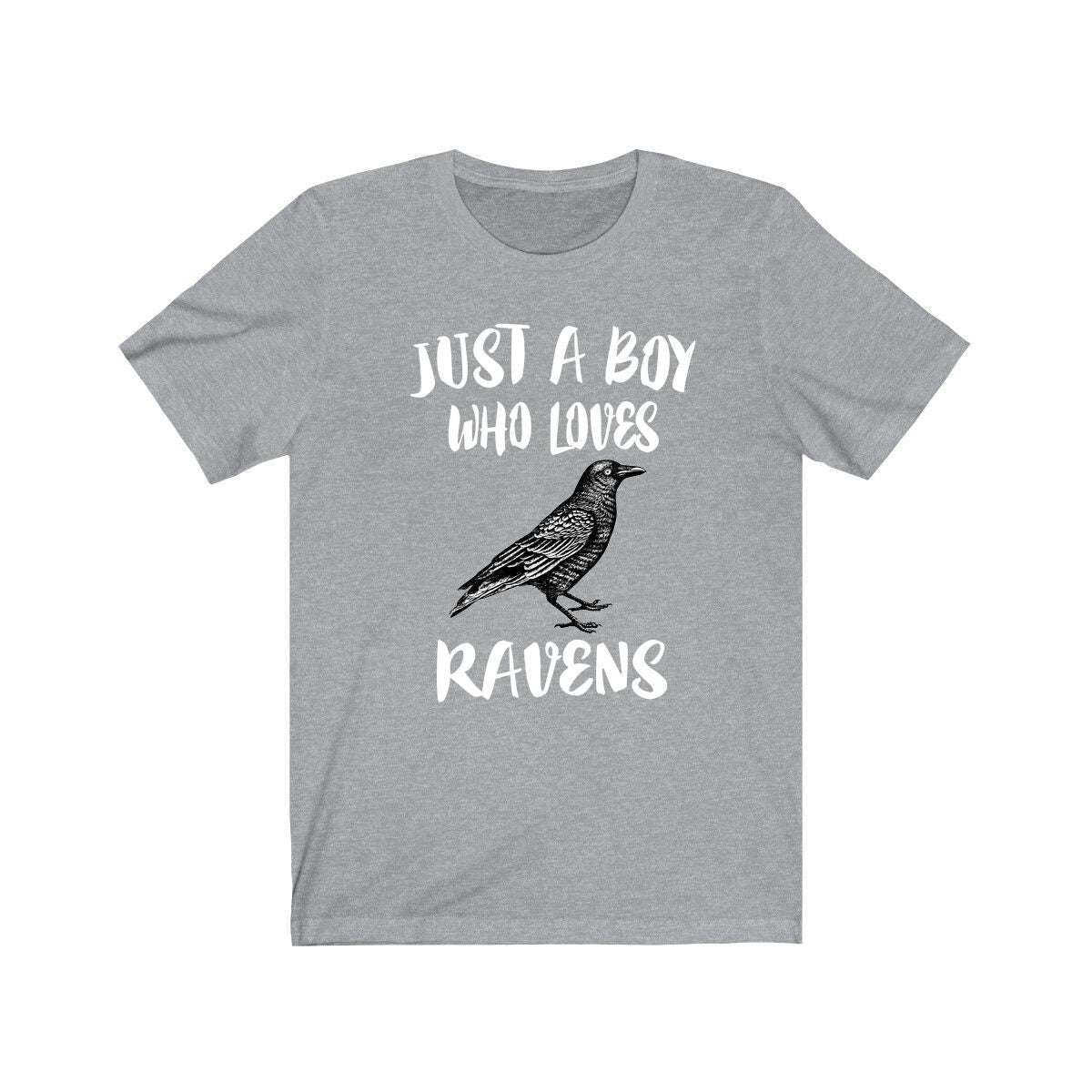 Just A Boy Who Loves Ravens Shirt, Raven Lover Shirt, Birding Shirt, Raven Lover Gift, Animal Shirt Image 1