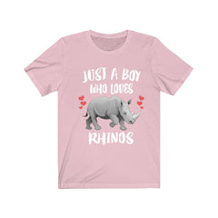Just A Boy Who Loves Rhinos Animal Shirt - rhino print design