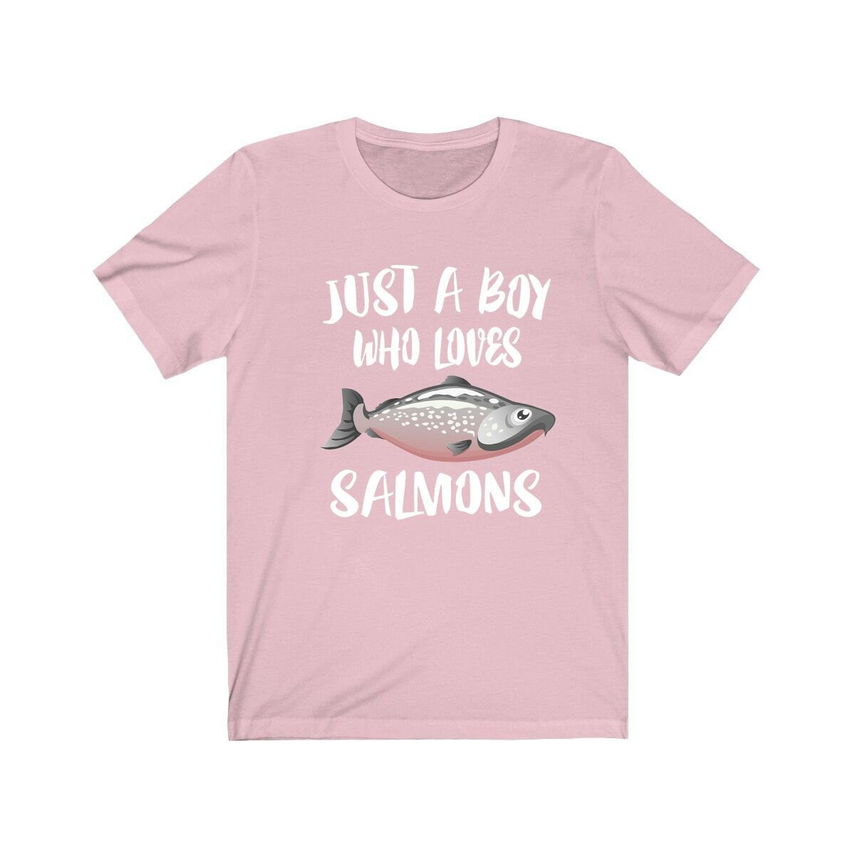 Just A Boy Who Loves Salmons Fish Shirt, Salmon Lover Shirt, Salmon Shirt, Salmon Lover Gift, Animal Shirt Image 4