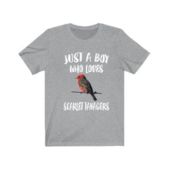 Just A Boy Who Loves Scarlet Tanagers Shirt - scarlet tanager print design