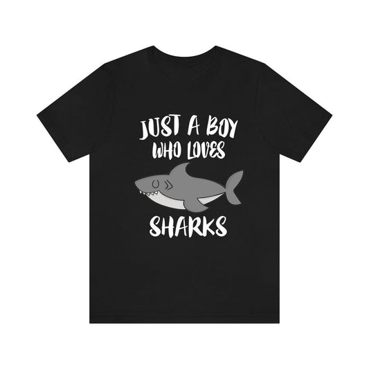 Just A Boy Who Loves Sharks Shirt - shark print design