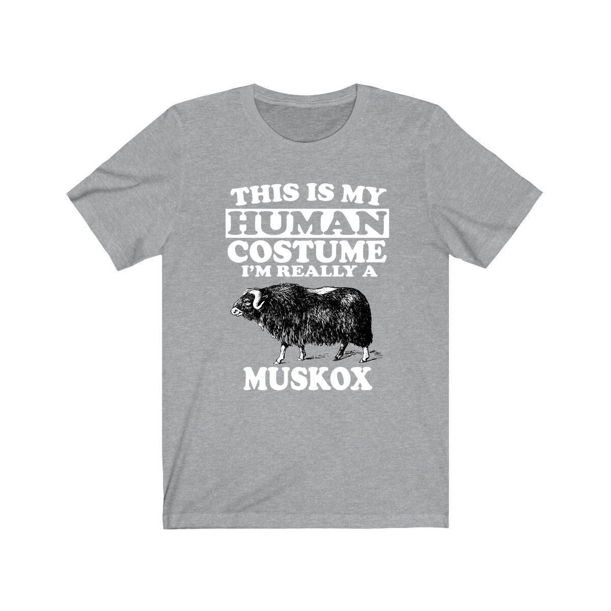 This Is My Human Costume I'm Really A Muskox Shirt, Muskox Lover Shirt, Muskox Shirt, Muskox Funny Gift, Animal Adult Kids Image 3