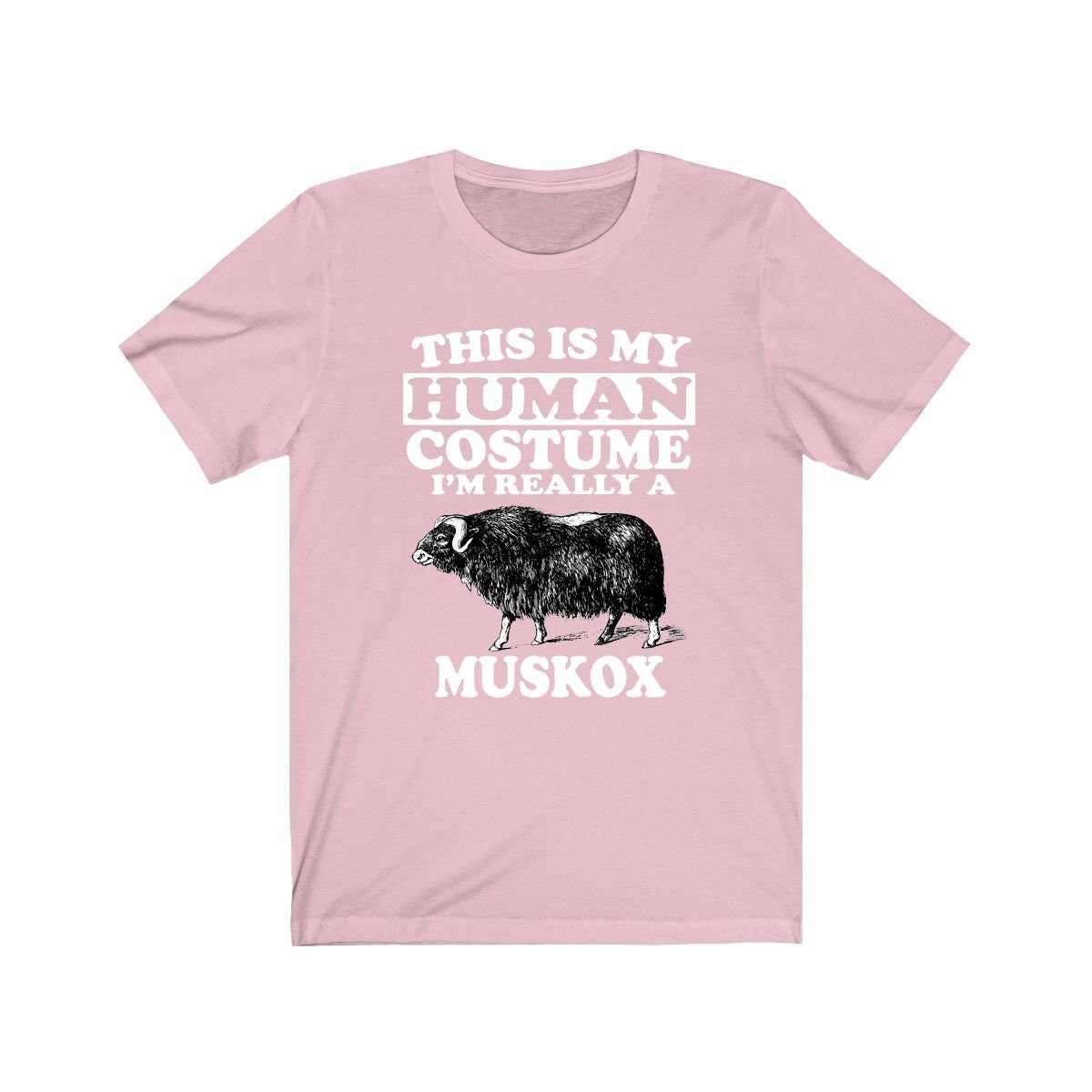 This Is My Human Costume I'm Really A Muskox Shirt, Muskox Lover Shirt, Muskox Shirt, Muskox Funny Gift, Animal Adult Kids Image 4