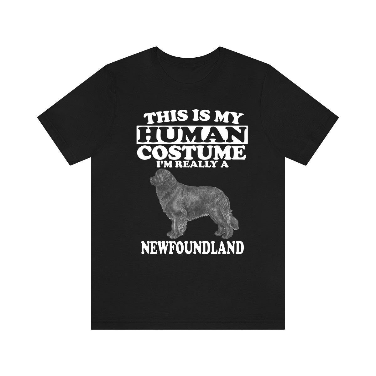 This Is My Human Costume I'm Really A Newfoundland Dog Shirt, Newfoundland Lover Shirt, Dog Shirt, Dog Funny Gift, Animal Adult Kids Image 2