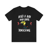Just A Boy Who Loves Toucans Shirt, Toucan Lover Shirt, Toucan Shirt, Birding Lover Gift, Animal Shirt Image 2