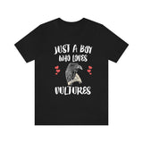 Just A Boy Who Loves Vultures Bird Shirt, Vulture Lover Shirt, Vulture Shirt, Birding Lover Gift, Animal Shirt Image 1