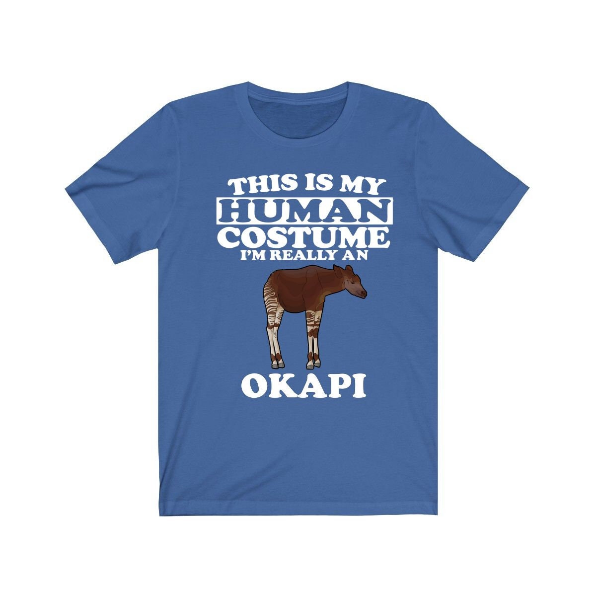 This Is My Human Costume I'm Really An Okapi Shirt, Okapi Lover Shirt, Okapi Shirt, Okapi Funny Gift, Animal Adult Kids Image 3