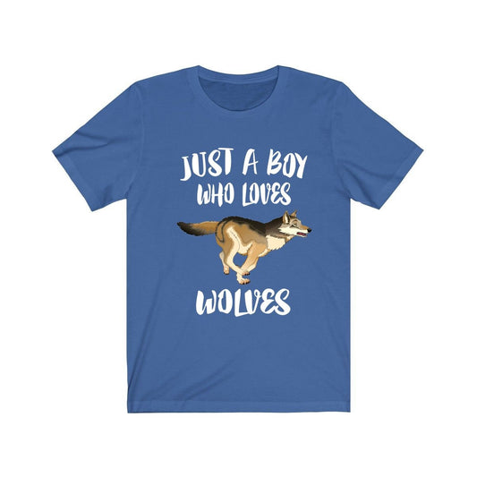 Just a boy who loves wolves wild pack canine apex predator tee