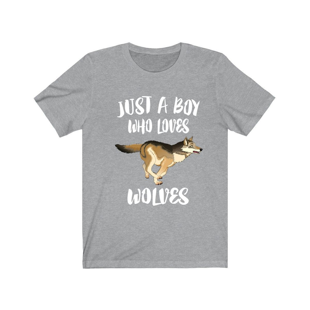 Just A Boy Who Loves Wolves Wolf Shirt, Wolf Lover Shirt, Wolf Shirt, Wolf Lover Gift, Animal Shirt Image 3