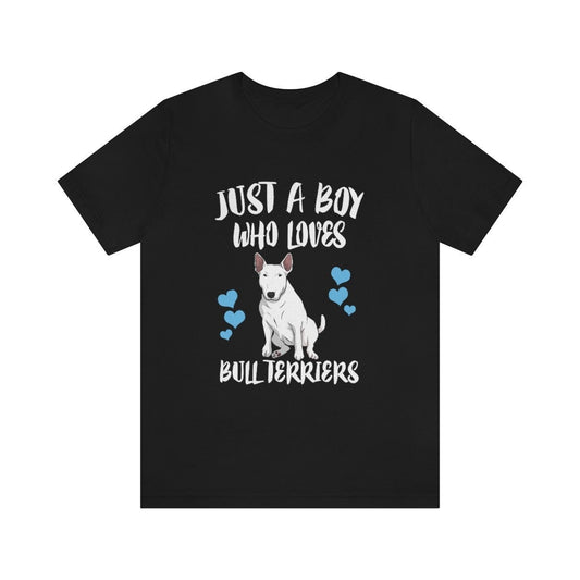 Just A Boy Who Loves Bull Terriers Shirt - Bull Terrier print design