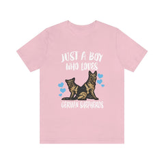Just A Boy Who Loves German Shepherds Shirt - German Shepherd print design