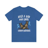 Just A Boy Who Loves German Shepherds Dog Shirt, German Shepherd Lover Shirt, Dog Shirt, Dog Lover Gift, Animal Adult Kids T-Shirt Image 2