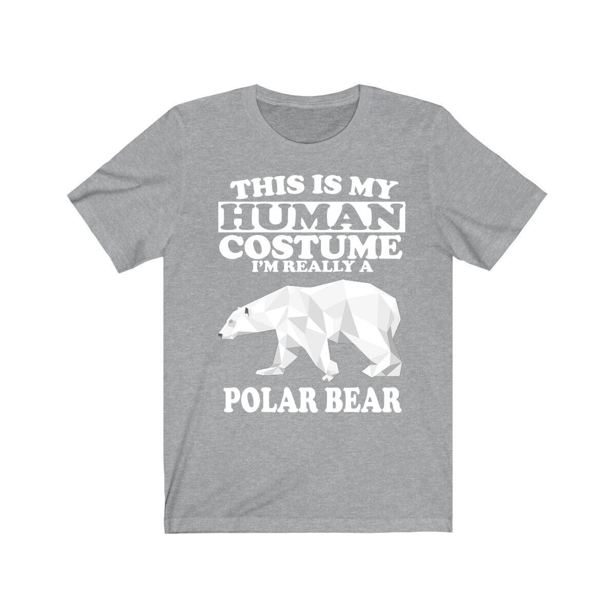 This Is My Human Costume I'm Really A Polar Bear Shirt, Polar Bear Lover Shirt, Polar Bear Shirt, Polar Bear Funny Gift, Animal Adult Kids Image 3