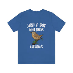 Just A Boy Who Loves Wrens Birds Shirt - wren print design
