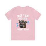 Just A Boy Who Loves Yorkshire Terriers Shirt, Yorkshire Terrier Lover Shirt, Yorkshire Terrier Shirt, Dog Gift, Animal Adult Kids T-Shirt Image 4