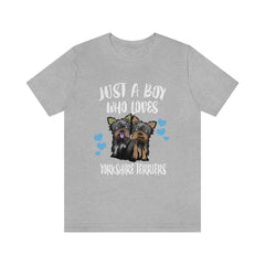Boy Who Loves Yorkshire Terriers Shirt - Yorkshire Terrier print design