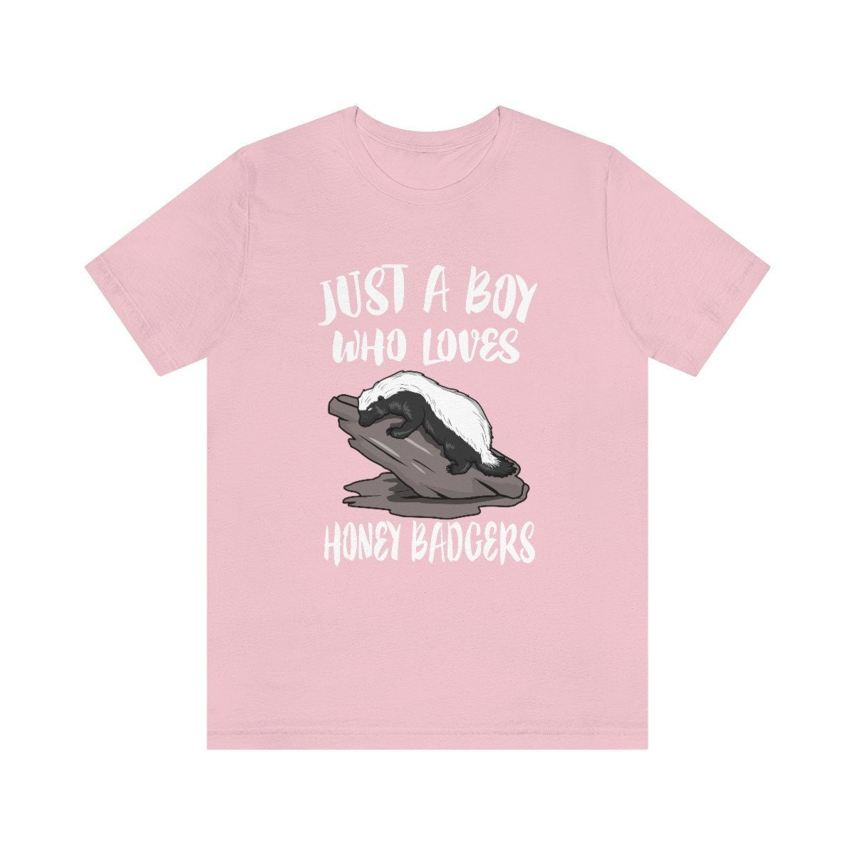 Just A Boy Who Loves Honey Badgers Shirt, Honey Badger Lover Shirt, Honey Badger Shirt, Badger Gift, Animal Adult Kids T-Shirt Image 4