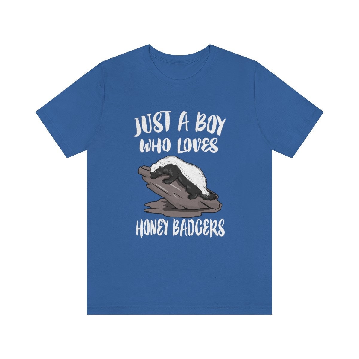 Just A Boy Who Loves Honey Badgers Shirt, Honey Badger Lover Shirt, Honey Badger Shirt, Badger Gift, Animal Adult Kids T-Shirt Image 3