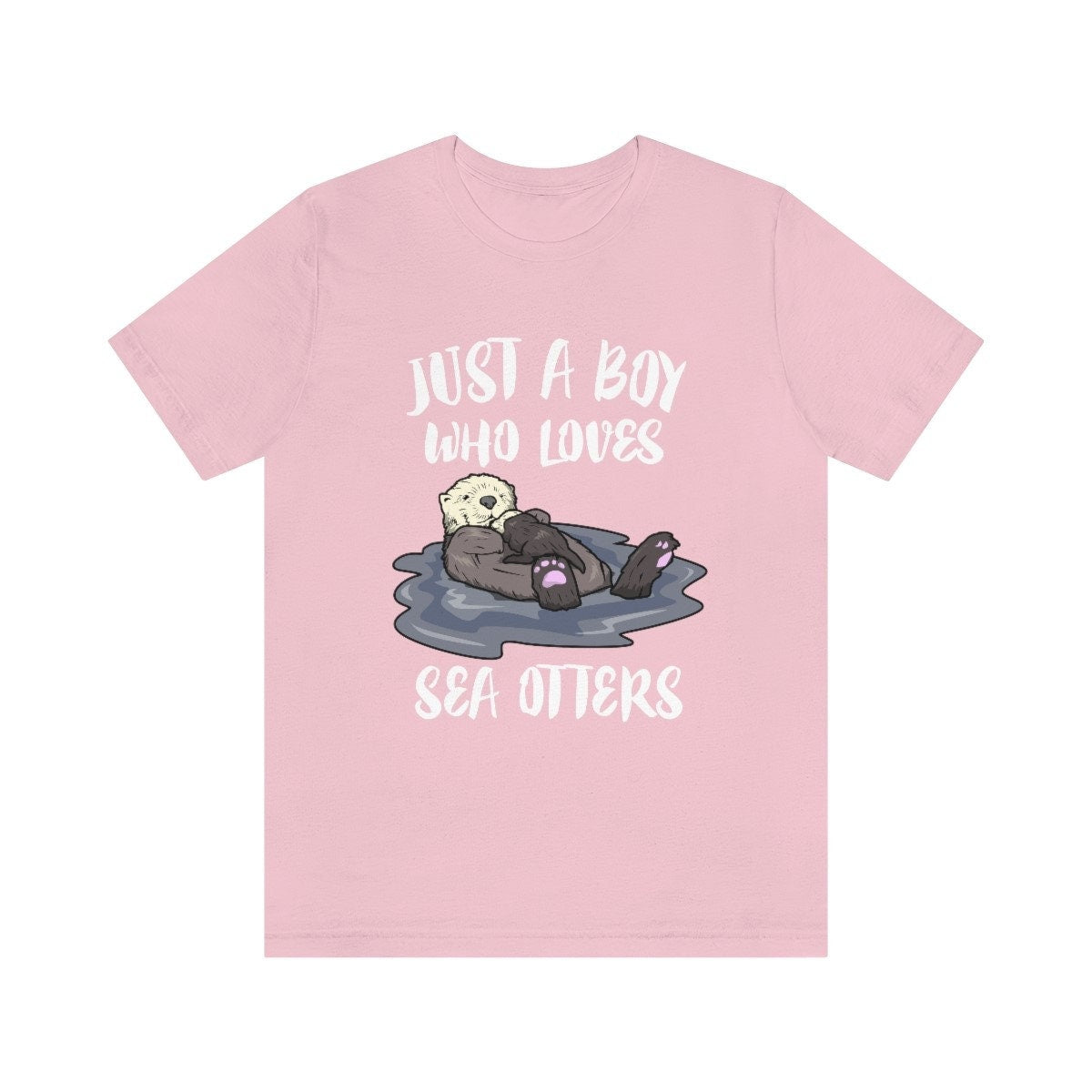 Just A Boy Who Loves Sea Otters Shirt, Sea Otter Lover Shirt, Sea Otter Shirt, Sea Otter Gift, Animal Adult Kids T-Shirt Image 4
