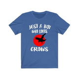Just A Boy Who Loves Crows Birds Shirt, Crow Lover Shirt, Birding Shirt, Crow Gift, Animal Adult Kids T-Shirt Image 2