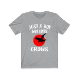 Just A Boy Who Loves Crows Birds Shirt, Crow Lover Shirt, Birding Shirt, Crow Gift, Animal Adult Kids T-Shirt Image 3