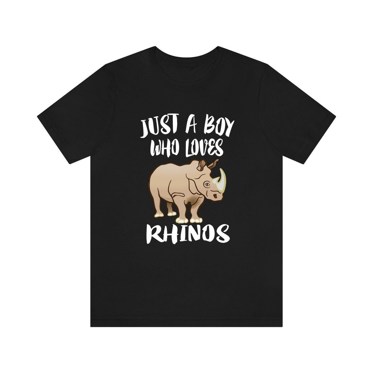 Just A Boy Who Loves Rhinos Shirt, Rhino Lover Shirt, Rhino Shirt, Rhino Gift, Animal Adult Kids T-Shirt Image 1