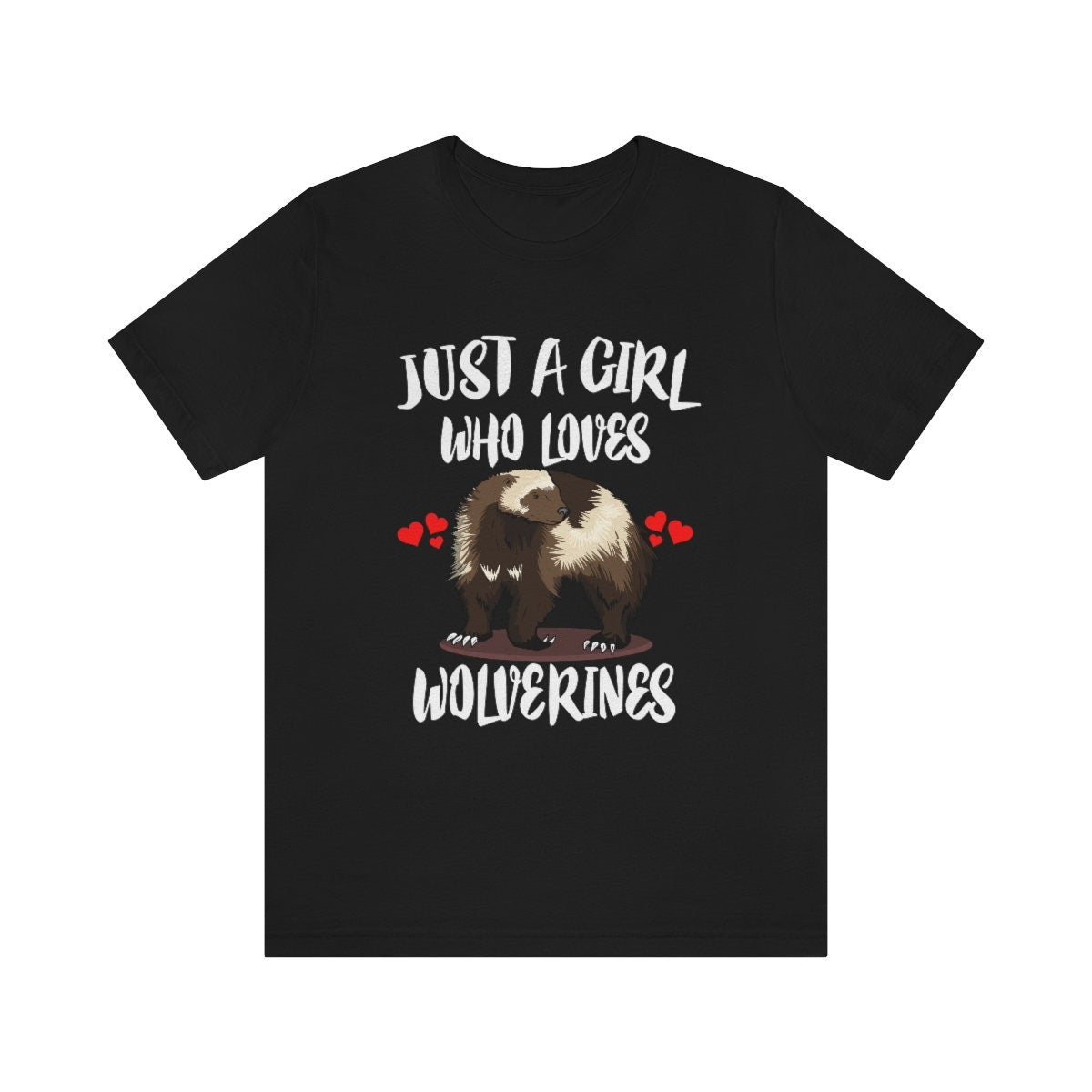 Just A Girl Who Loves Wolverines Shirt, Wolverine Lover Shirt, Wolverine Lover Gift, Wolverine Gift, Wolverine Shirt, Animal Adult Kids Image 2