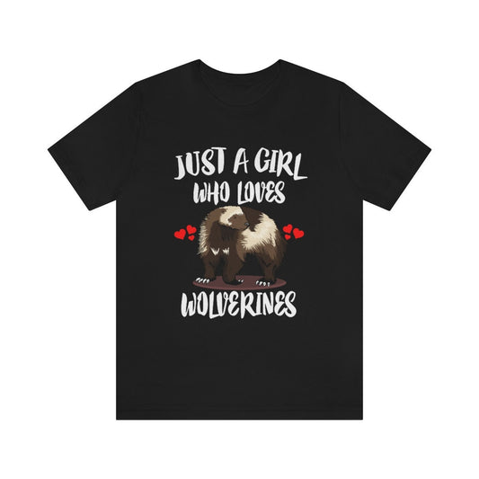 Just A Girl Who Loves Wolverines Shirt - wolverine print design