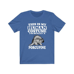 This is my human costume I am really a porcupine spiky rodent tee