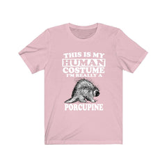 This is my human costume I am really a porcupine spiky rodent tee